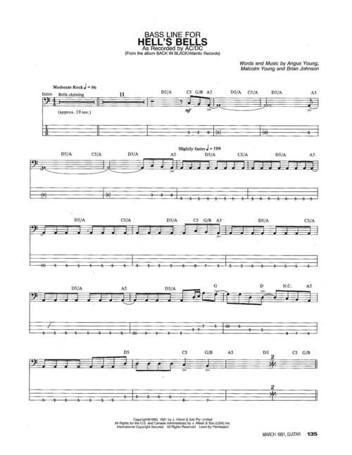 bass guitar sheet music of famous rock n roll bands descargar par swing life away sheet music